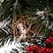 Glitzhome 24" Pre-Lit Buffalo Check Bow, Berry, Holly & Pinecone LED Wreath